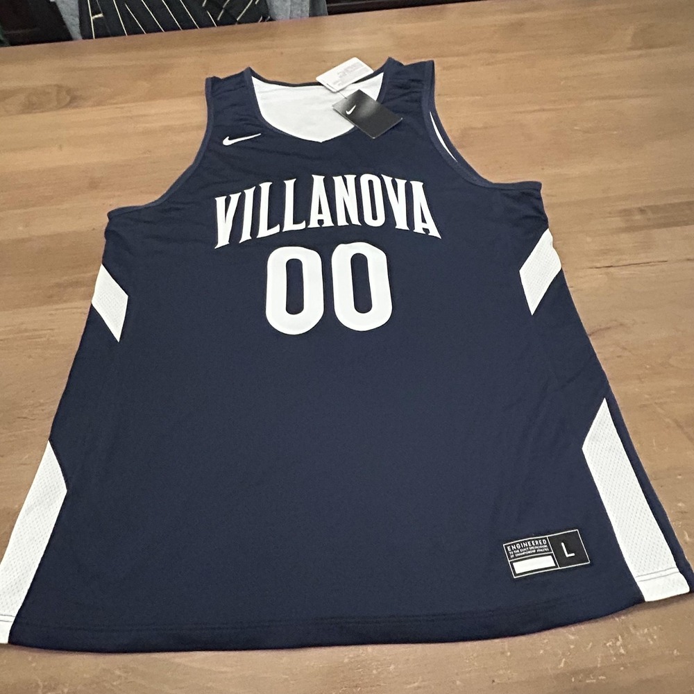 Villanova Wildcats Jersey Mens Large Blue White NCAA Basketball Reversible Nike
